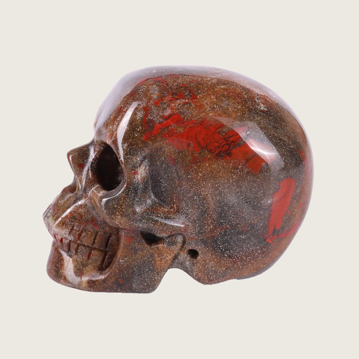 2.2" Red Jasper Crystal Skull Carving  #SKH22032