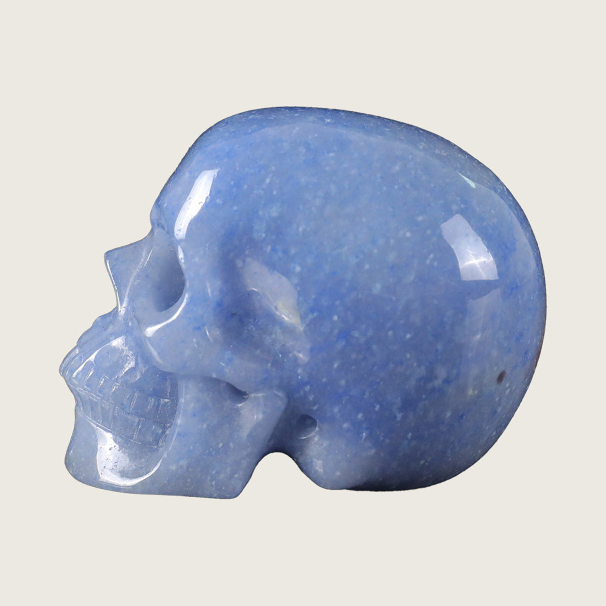 2.2" Blue Aventurine Crystal Skull Carving  #SKH22061