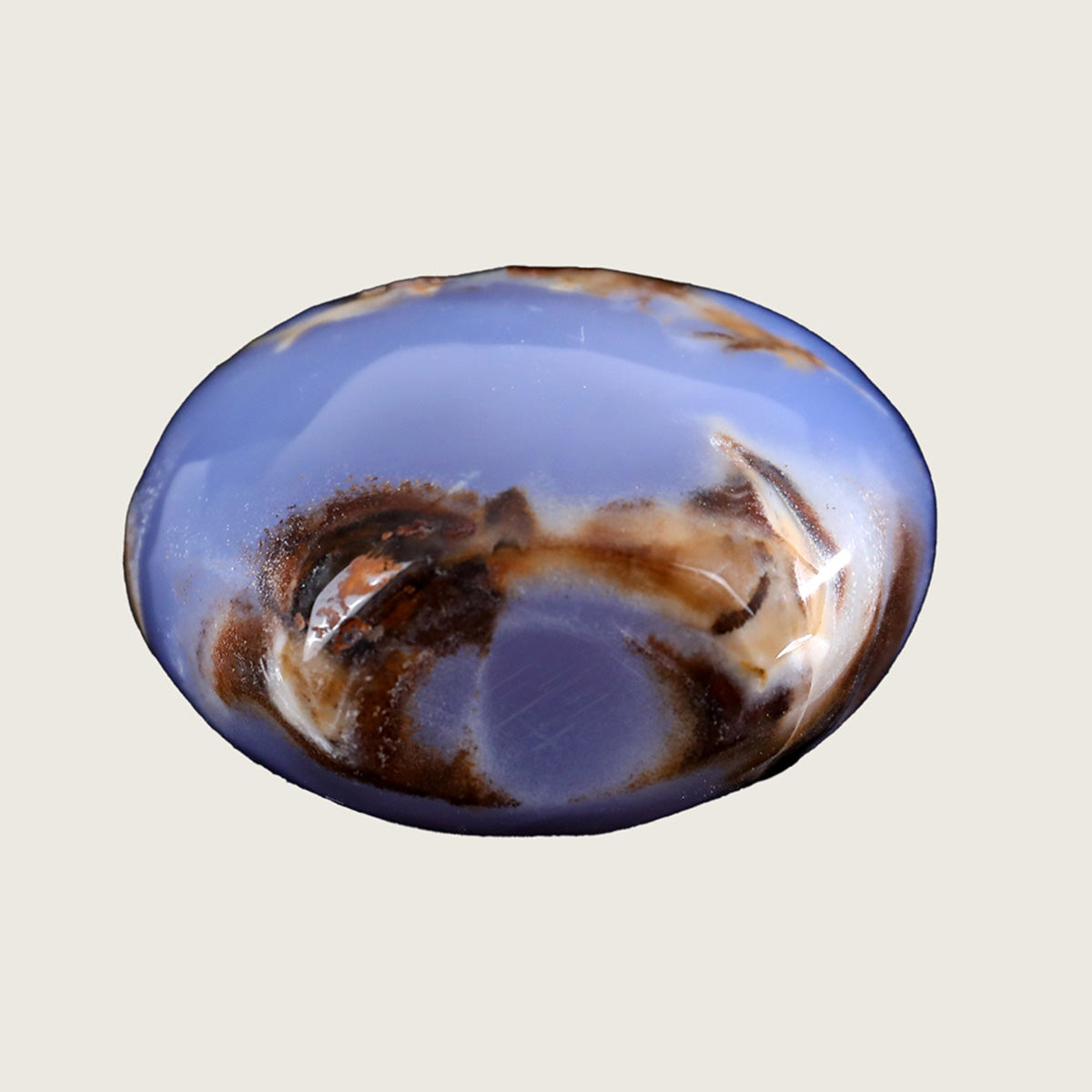 2.9" Blue Chalcedony Vase Carving  #CHA0001