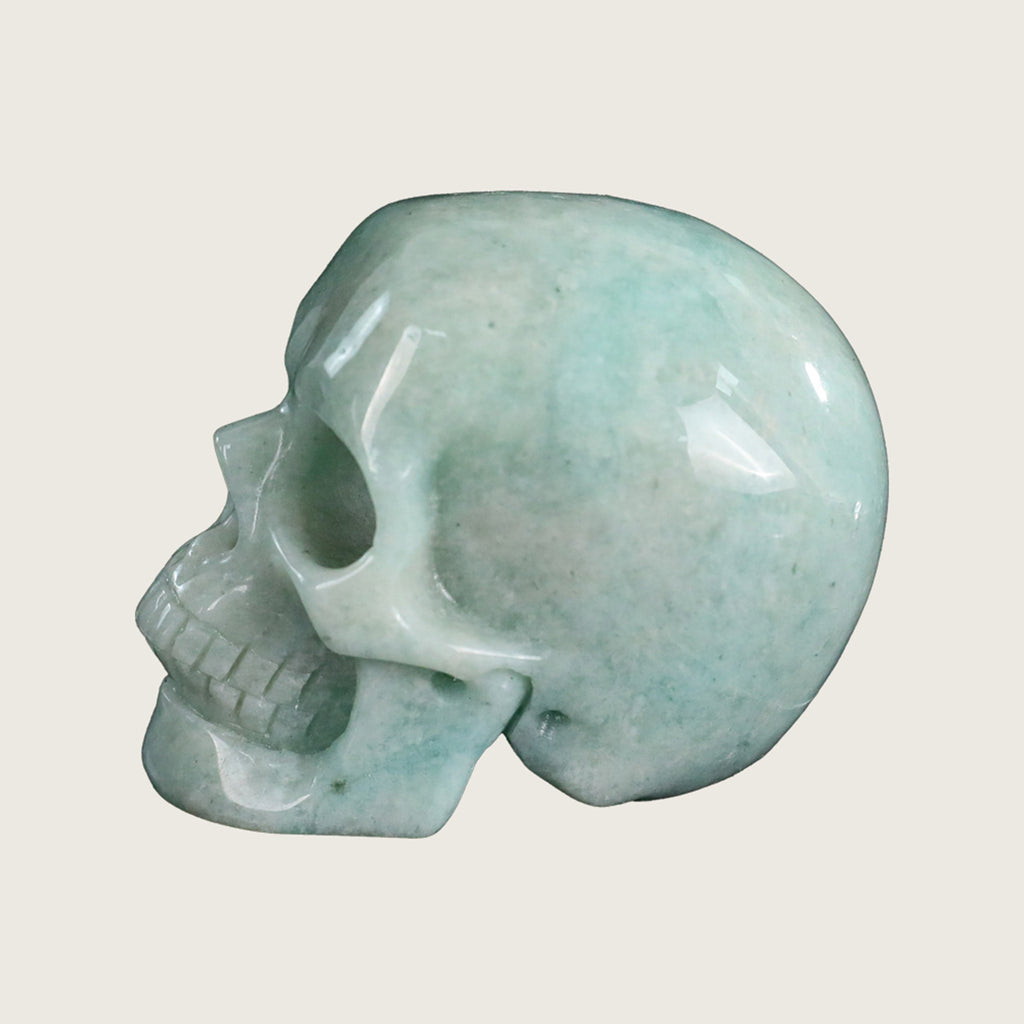 2.2" Amazonite Crystal Skull Carving  #SKH22065