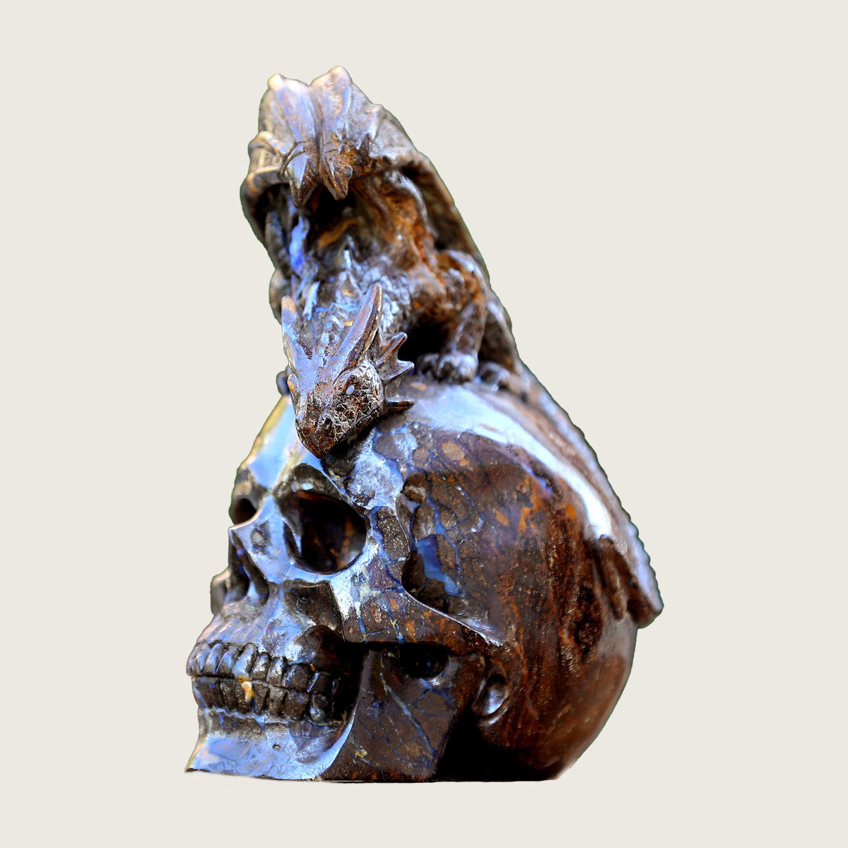 4.9" Opal Ptersaur Skull Carving  #SCS0013