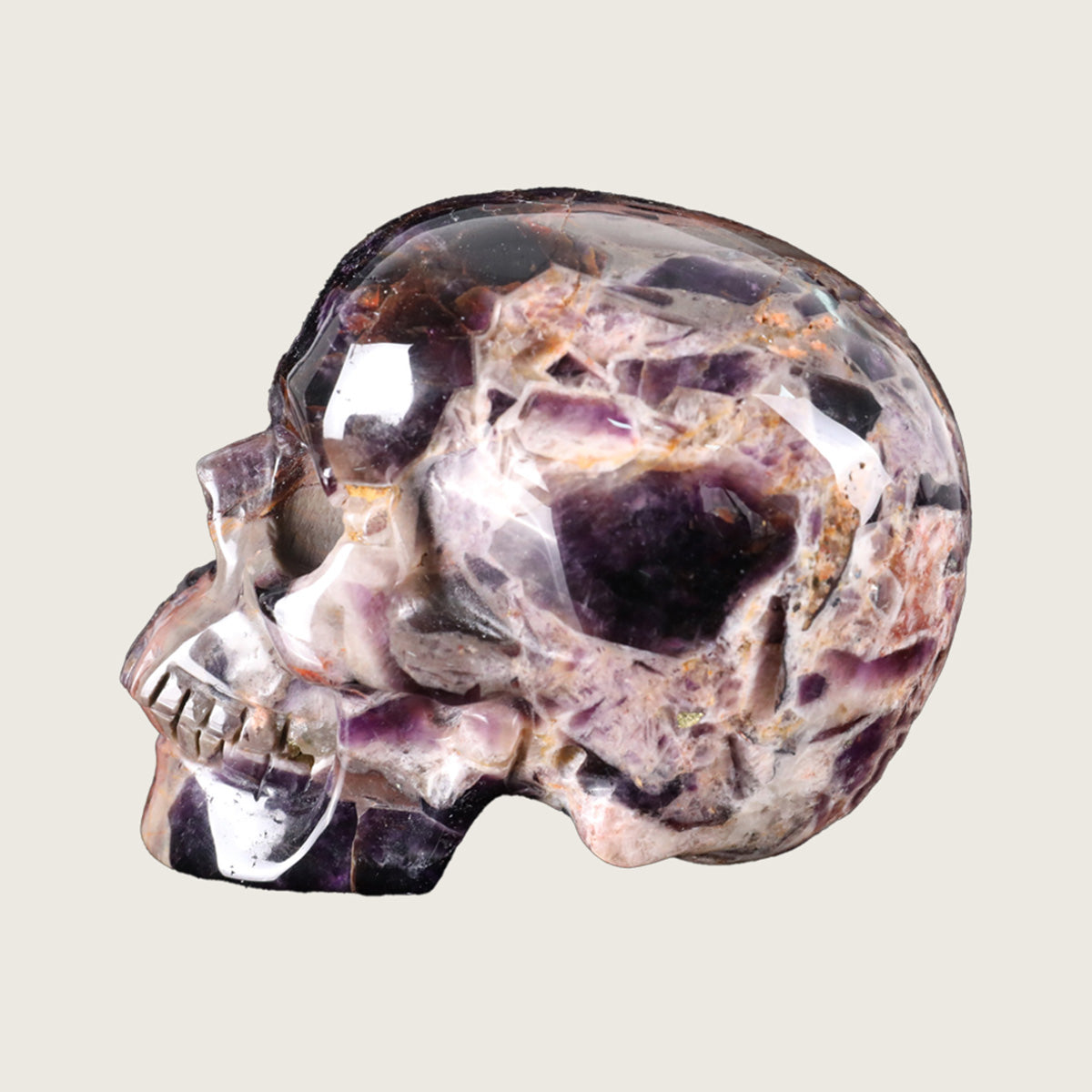 3.0" Dream Amethyst Crystal Skull Carving  #SKH30035