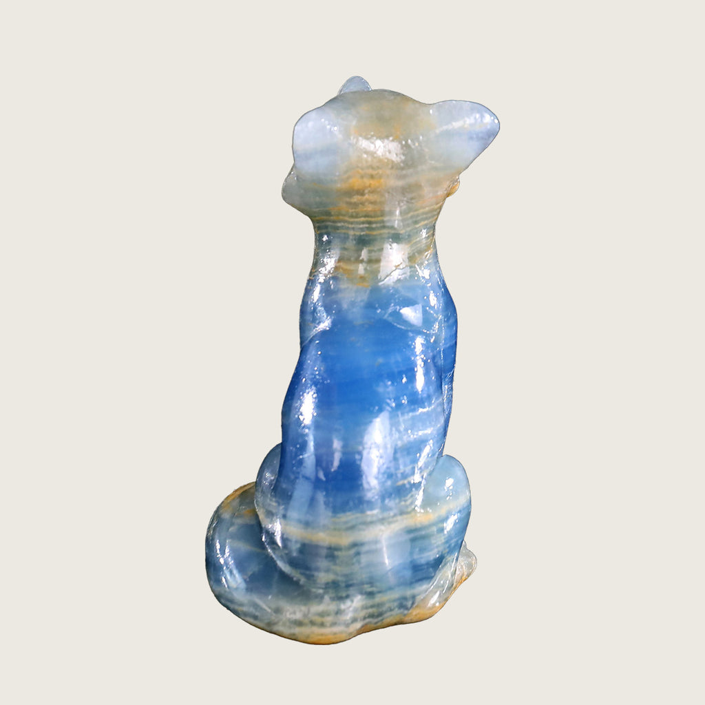 1.6" Blue Onyx Fox Carving  #CHA0005