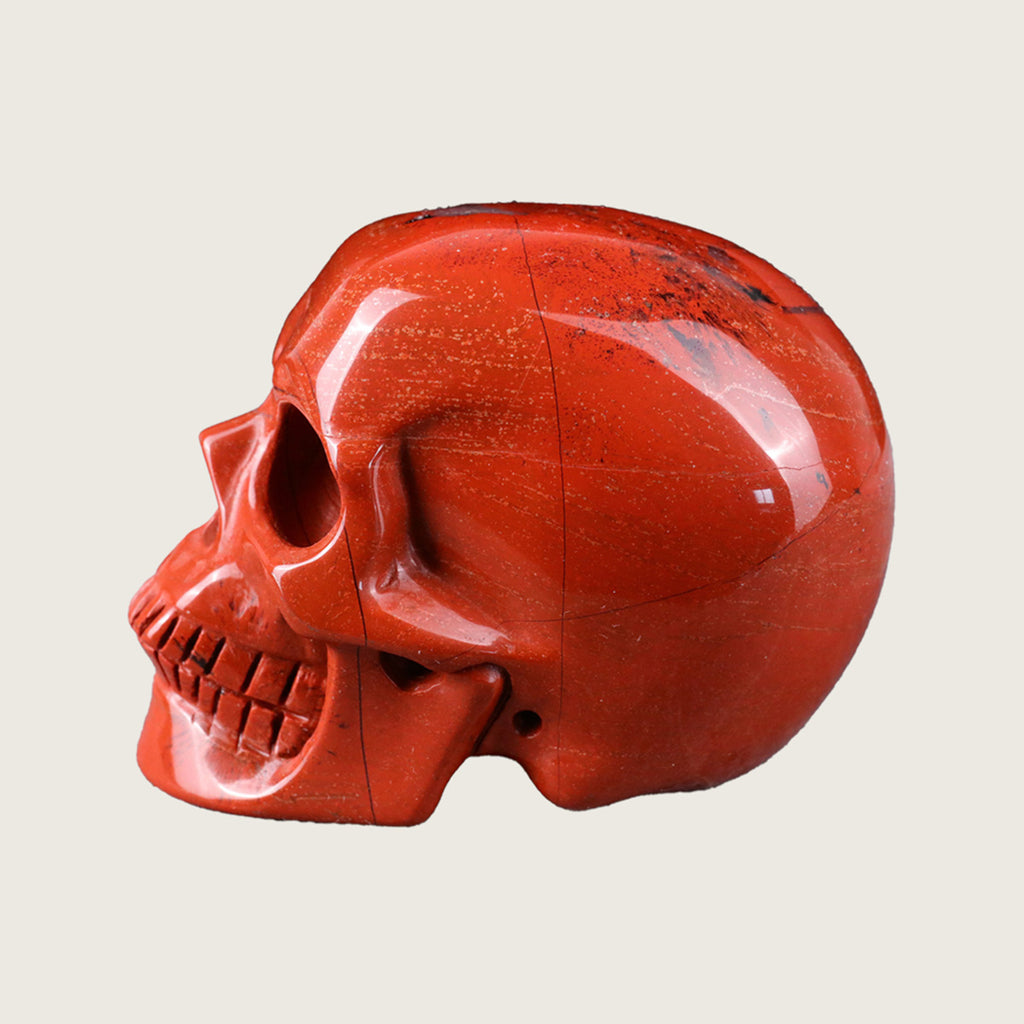 2.2" Red Jasper Crystal Skull Carving  #SKH22023