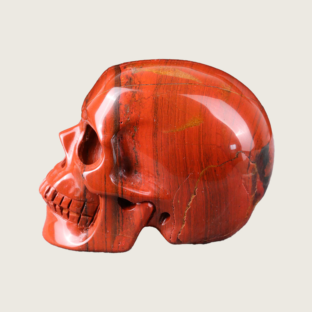 2.2" Red Jasper Crystal Skull Carving  #SKH22021