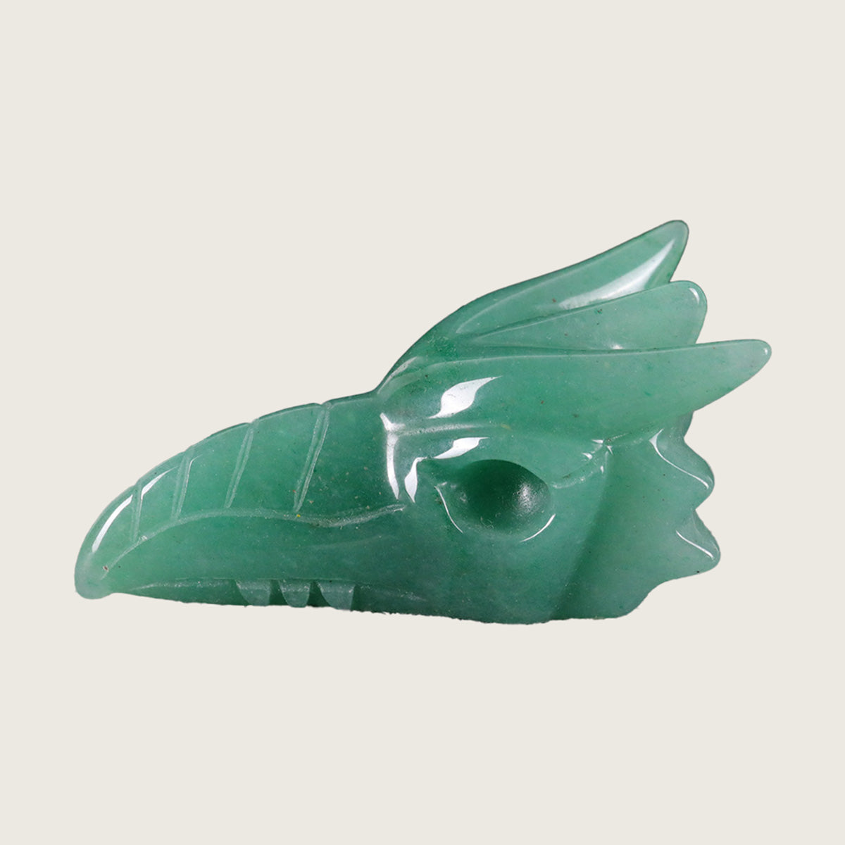 2.5" Green Aventurine Phoenix Skull Carving  #CSC0018