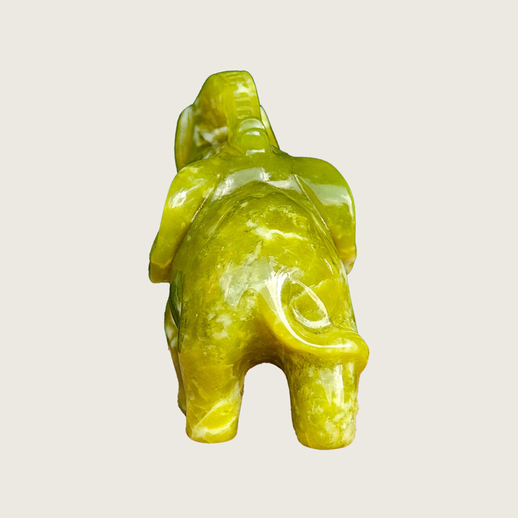 2.2" Xiuyan Jade Elephant Carving  #CHA0014