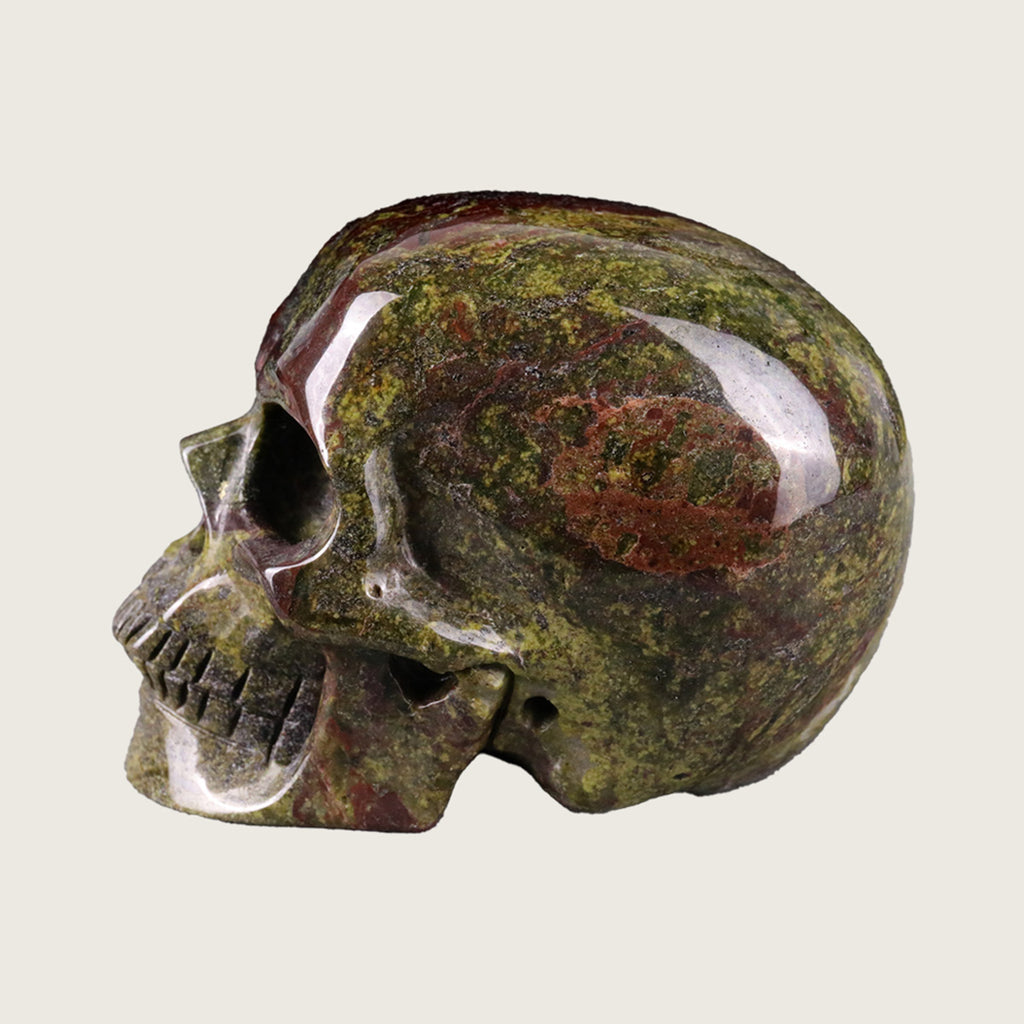 2.2" Dragon Blood Jasper Crystal Skull Carving  #SKH22050