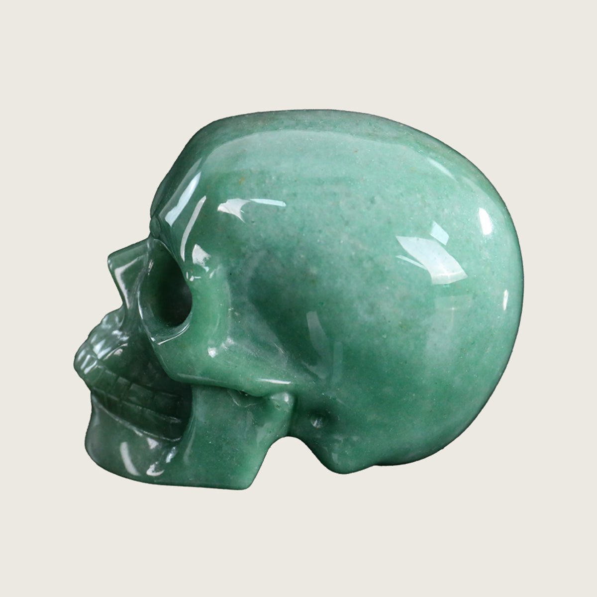 3.0" Green Aventurine Crystal Skull Carving  #SKH30056