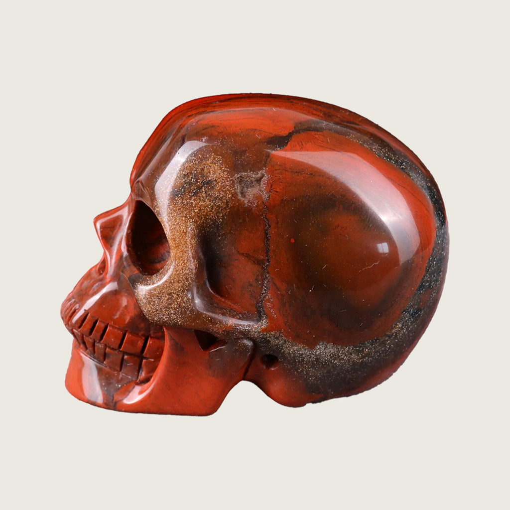 2.2" Red Jasper Crystal Skull Carving  #SKH22022