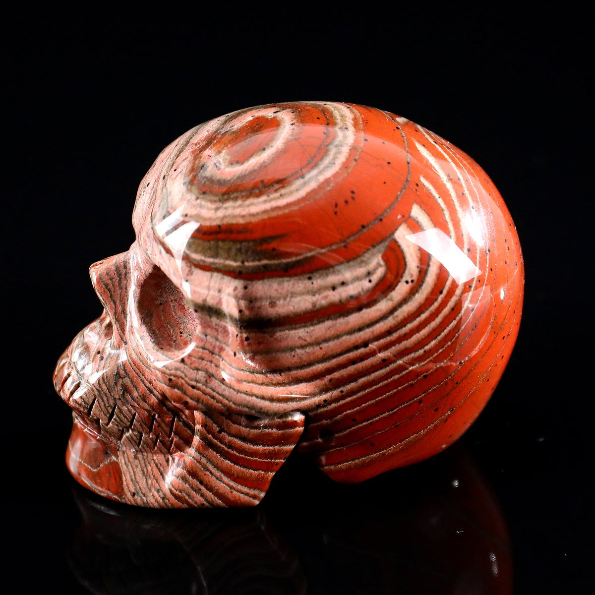 3.0" Red Jasper Crystal Skull Carving  #SKH30096