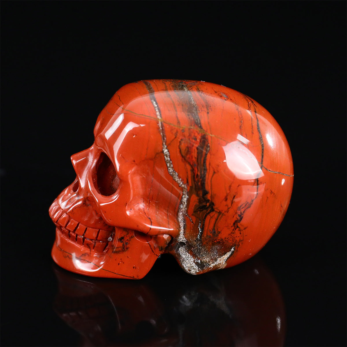 2.2" Red Jasper Crystal Skull Carving  #SKH22069