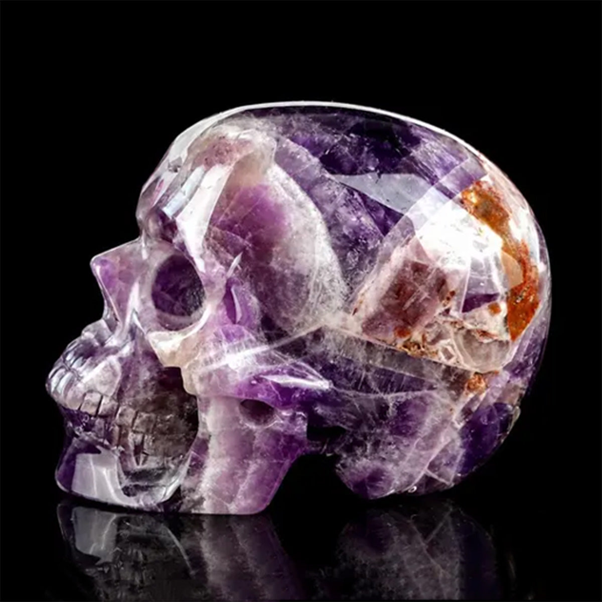 3.0" Dream Amethyst Crystal Skull Carving  #SKH30122