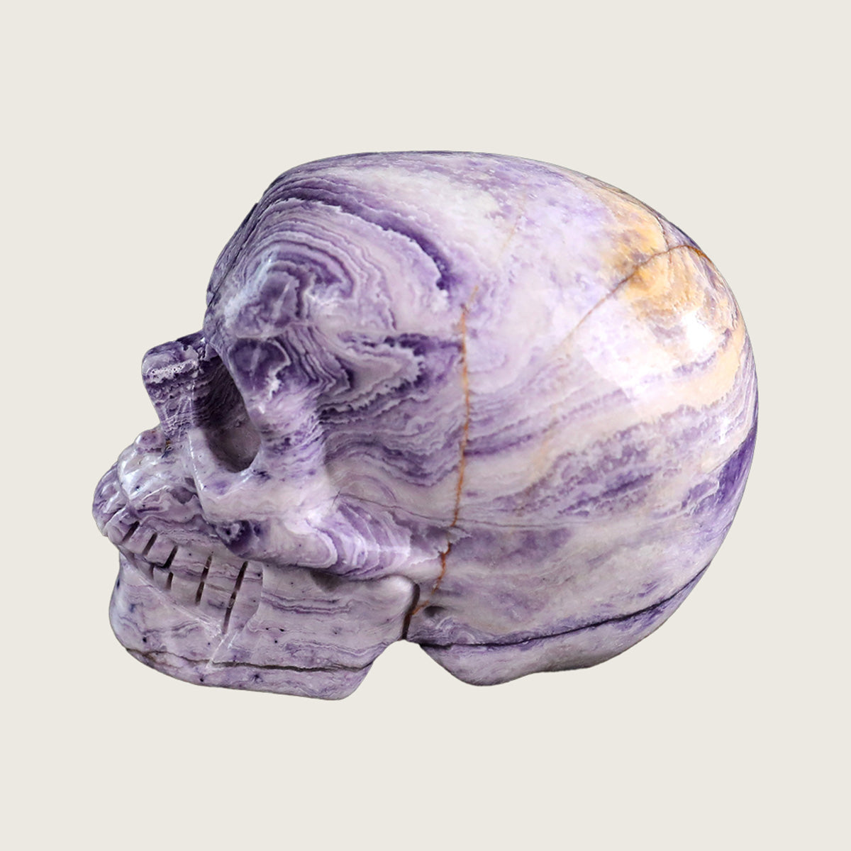 3.0" Purple Malachite Crystal Skull Carving  #SKH30031