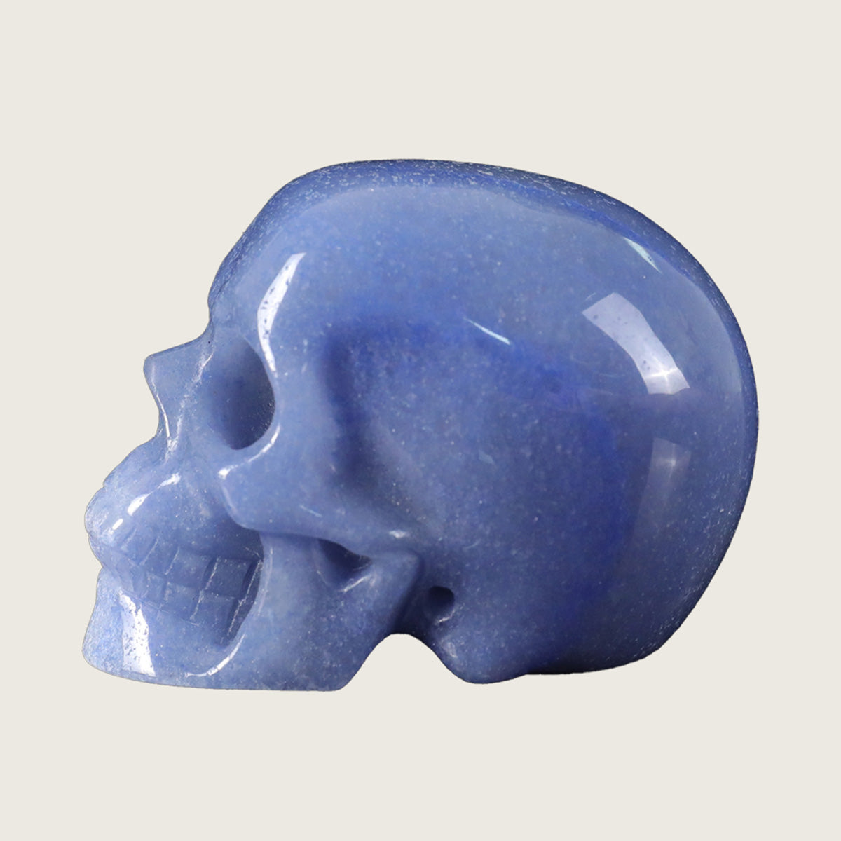 2.2" Blue Aventurine Crystal Skull Carving  #SKH22063