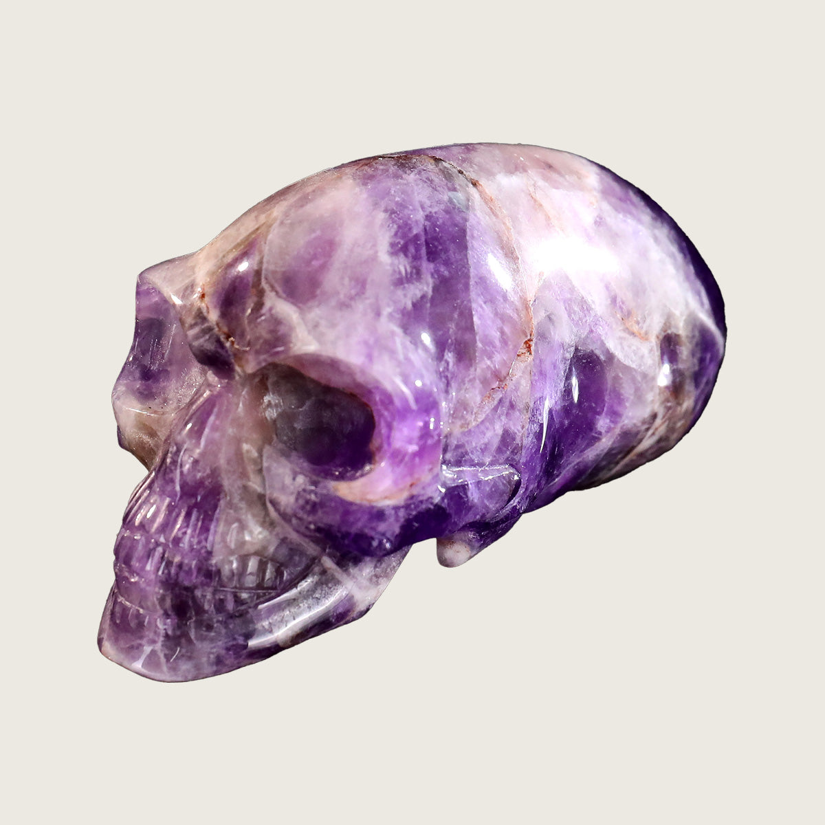 3.9" Amethyst Alien Skull Carving  #CSC0009