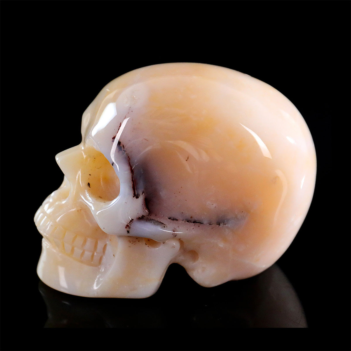 3.0" Agate Crystal Skull Carving  #SKH30116