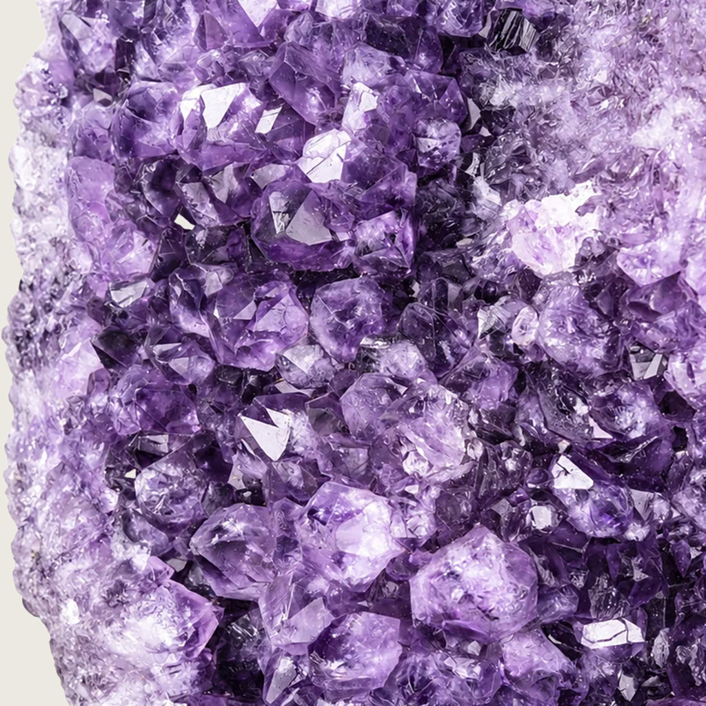 9.0"Amethyst Druse Agate Flower Sculpture Carving  #GDC0020