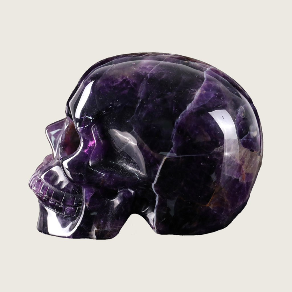 3.0" Dream Amethyst Crystal Skull Carving  #SKH30078