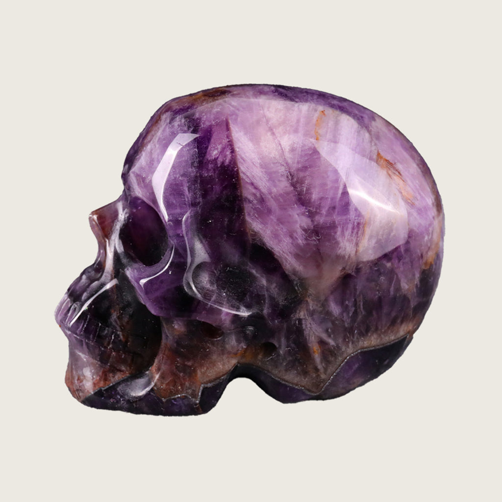 2.2" Amethyst Crystal Skull Carving  #SKH22053