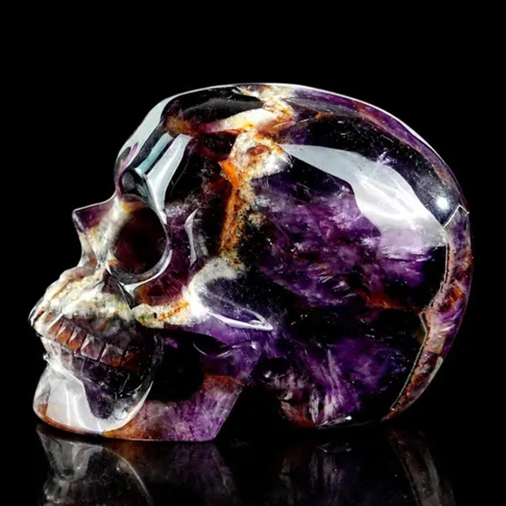 3.0" Dream Amethyst Crystal Skull Carving  #SKH30123