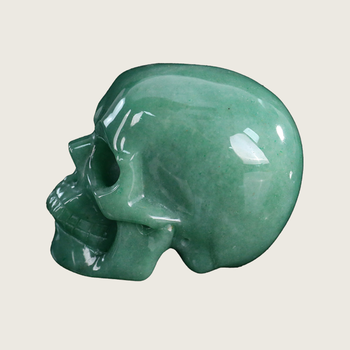 3.0" Green Aventurine Crystal Skull Carving  #SKH30057