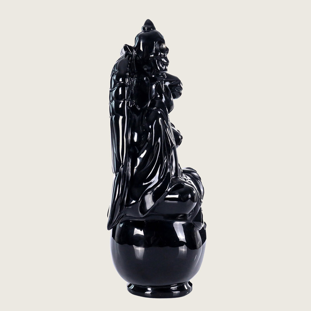 8.0" Black Obsidian Ghost King Carving  #CTC0003