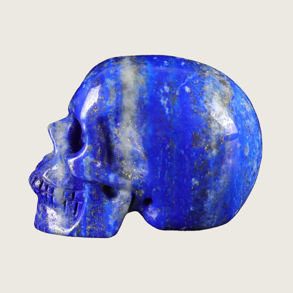 2.2" Lapis Lazuli Human Skull Carving  #SKH22016