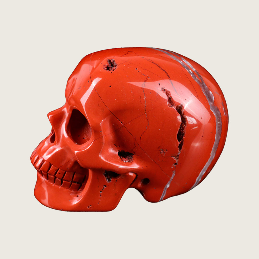 2.2" Red Jasper Crystal Skull Carving  #SKH22028
