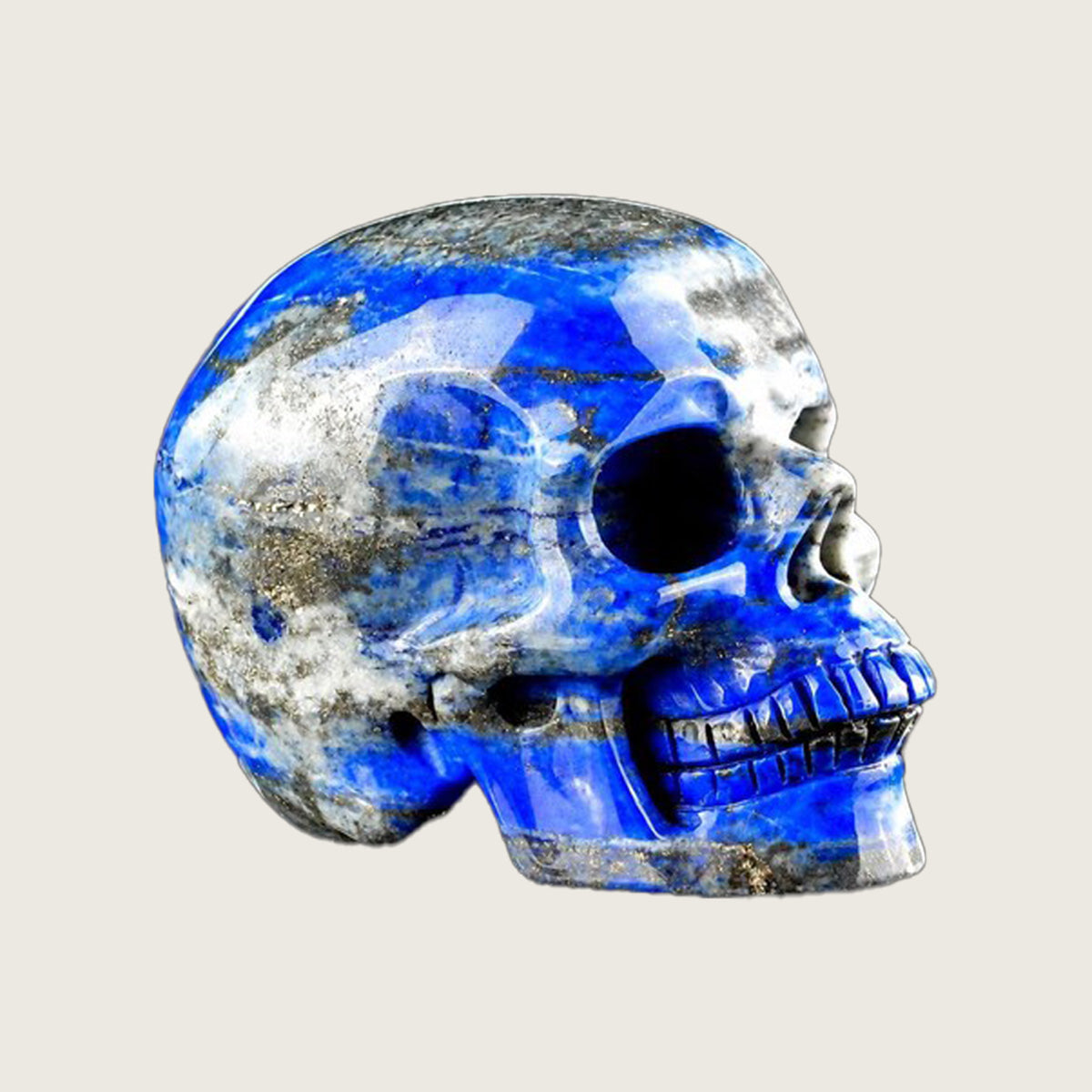 3.0" Lapis Lazuli Crystal Skull Carving  #SKH30092