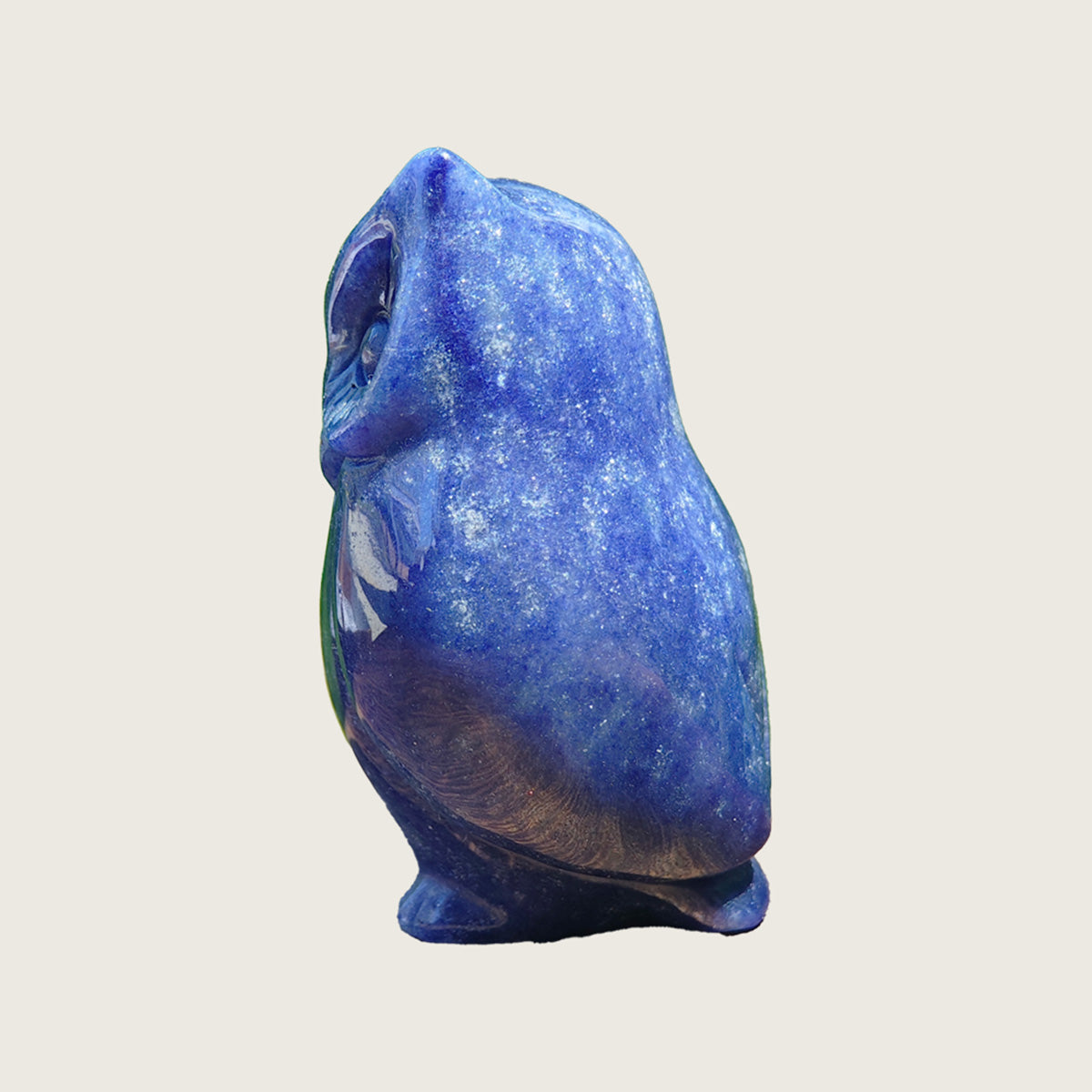 1.2" Blue Aventurine Owl Carving  #CHA0015