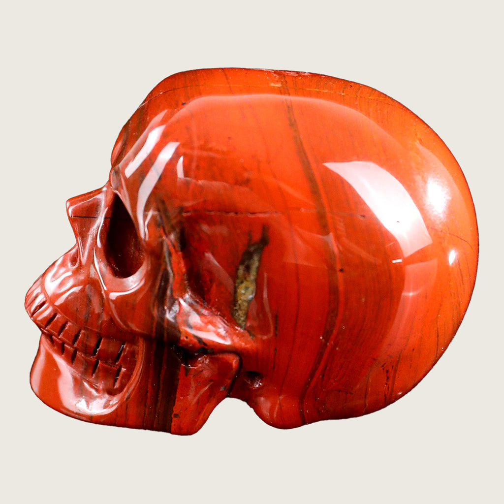 2.2" Red Jasper Crystal Skull Carving  #SKHRJ2201