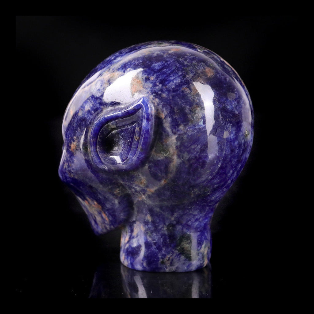 3.0" Sodalite Alien Skull Carving  #CSC0030
