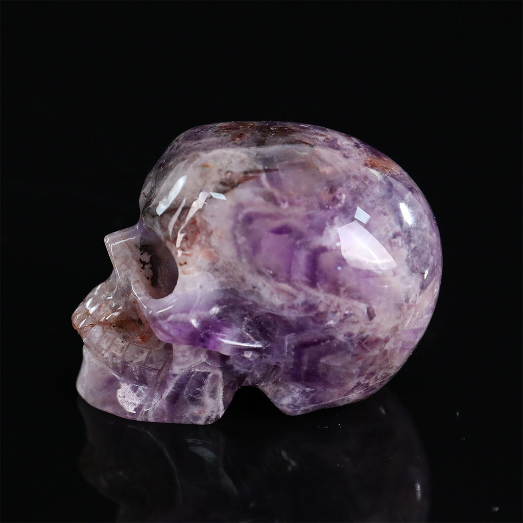 2.2" Amethyst Crystal Skull Carving  #SKH22070