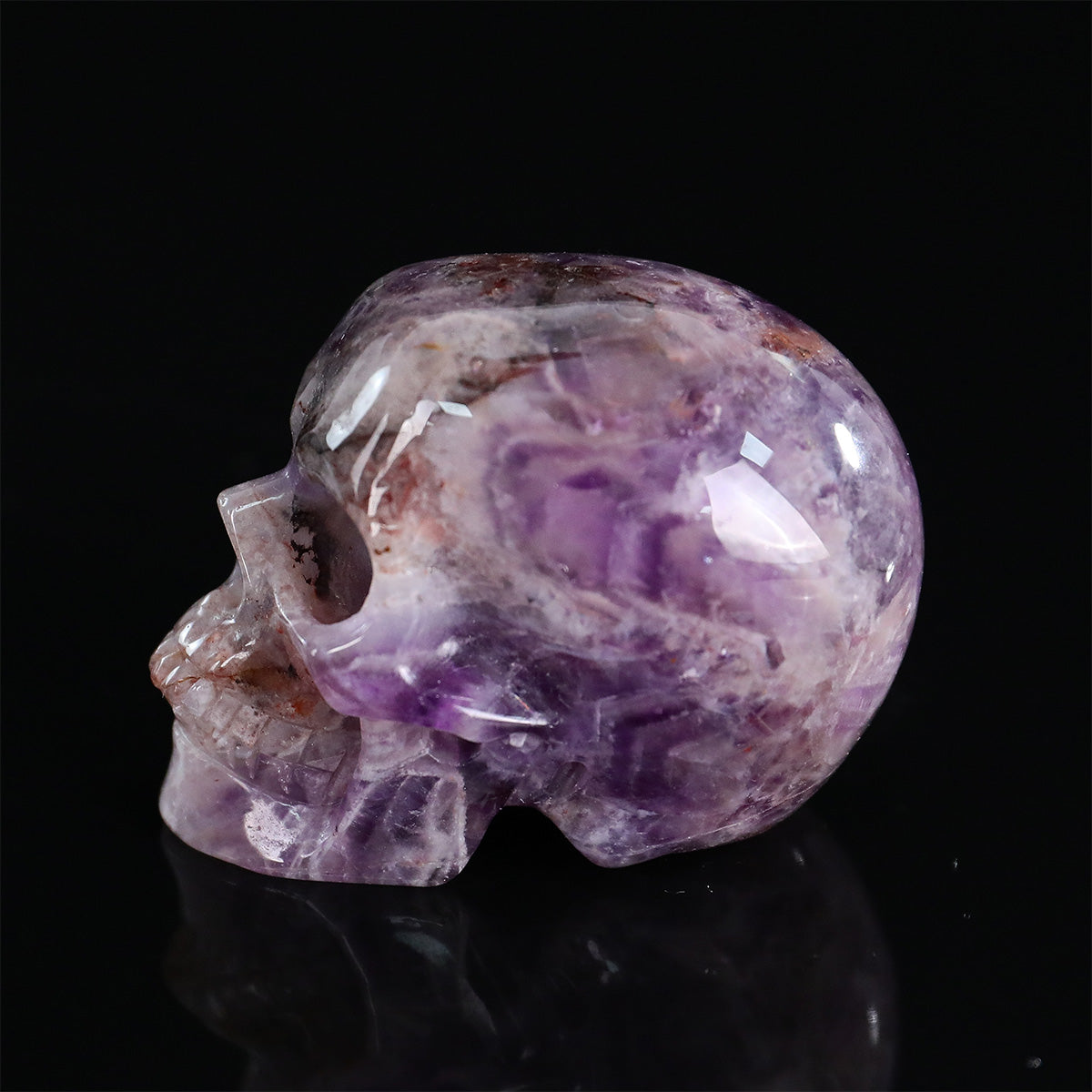 2.2" Amethyst Crystal Skull Carving  #SKH22070