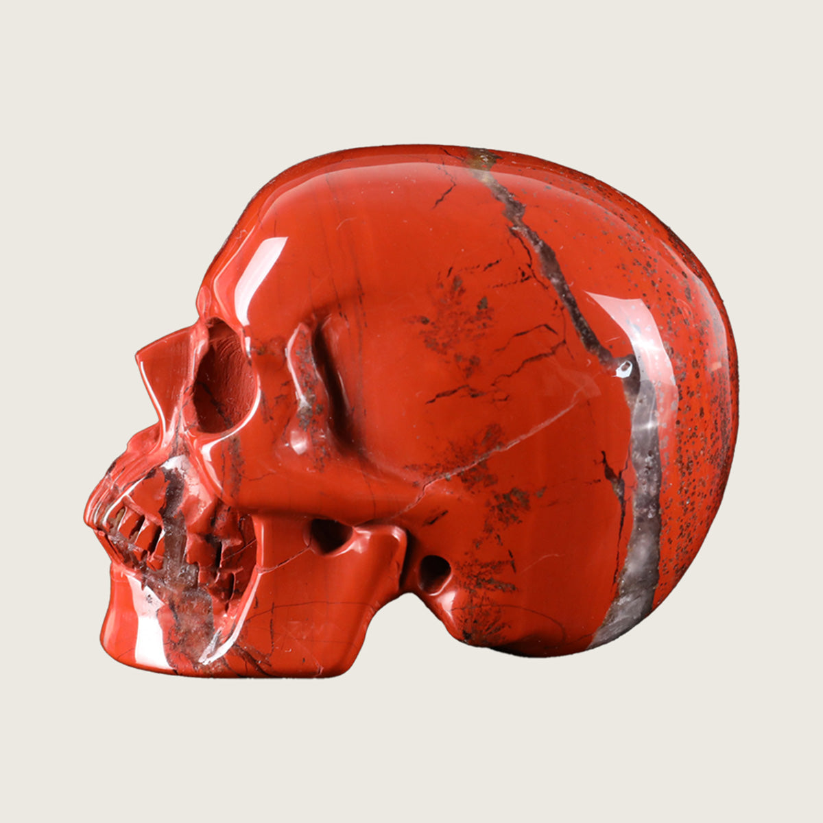 3.0" Red Jasper Crystal Skull Carving  #SKH30076