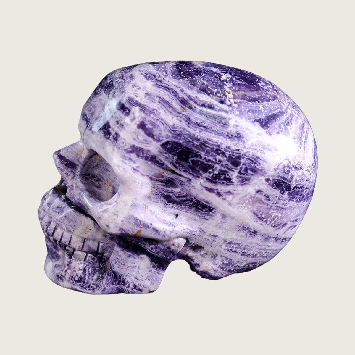 3.0" Purple Malachite Crystal Skull Carving  #SKH30032