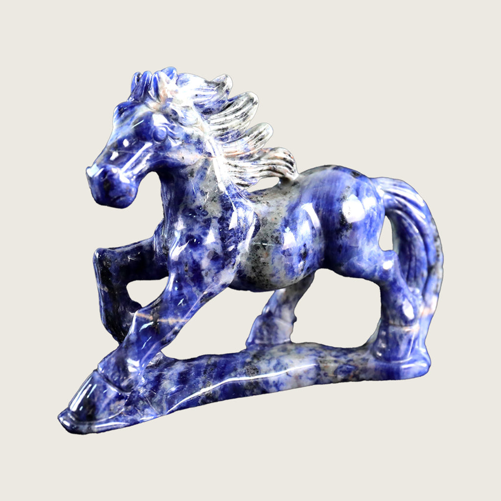 5.6" Sodalite Horse Carving  #CTC0025