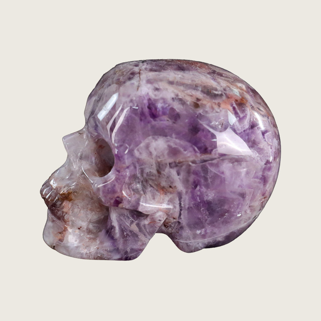 2.2" Amethyst Crystal Skull Carving  #SKH22038