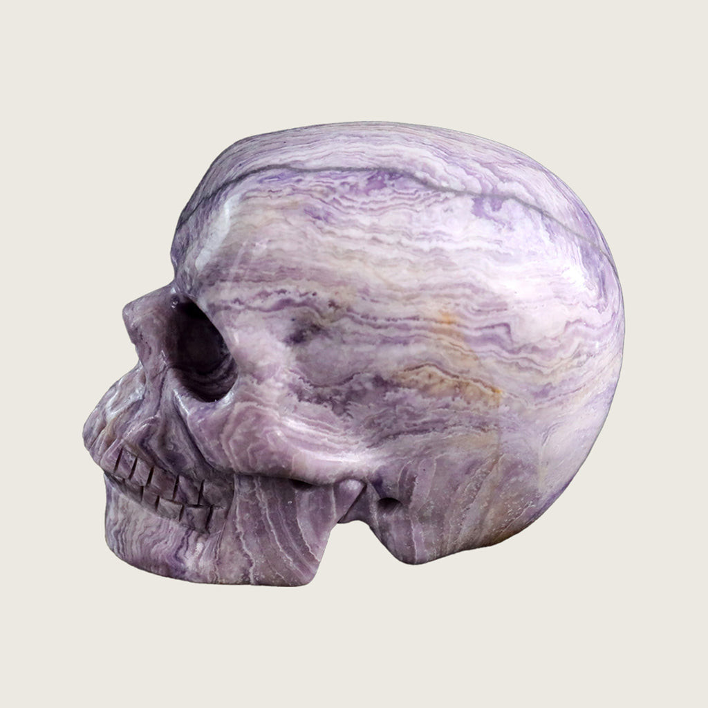 3.0" Purple Malachite Crystal Skull Carving  #SKH30038