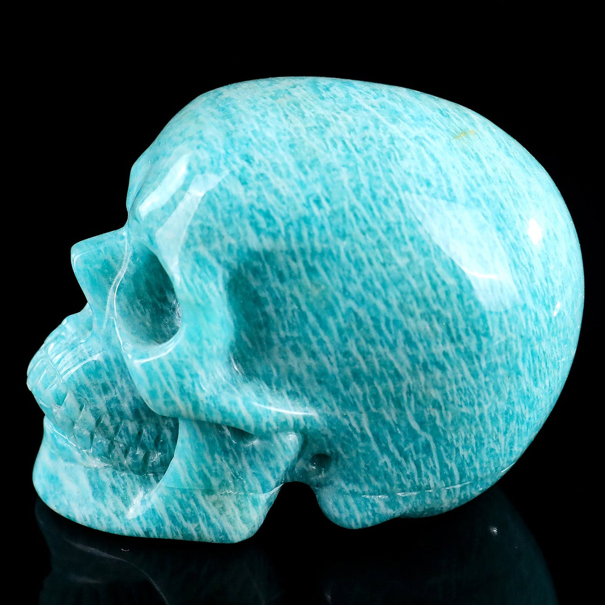 3.0" Amazonite Crystal Skull Carving  #SKH30111