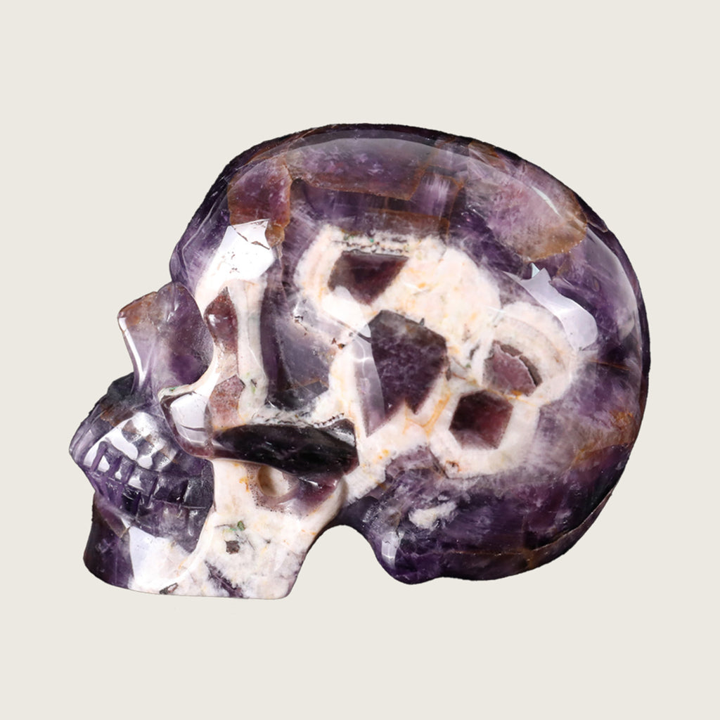 3.0" Dream Amethyst Crystal Skull Carving  #SKH30044