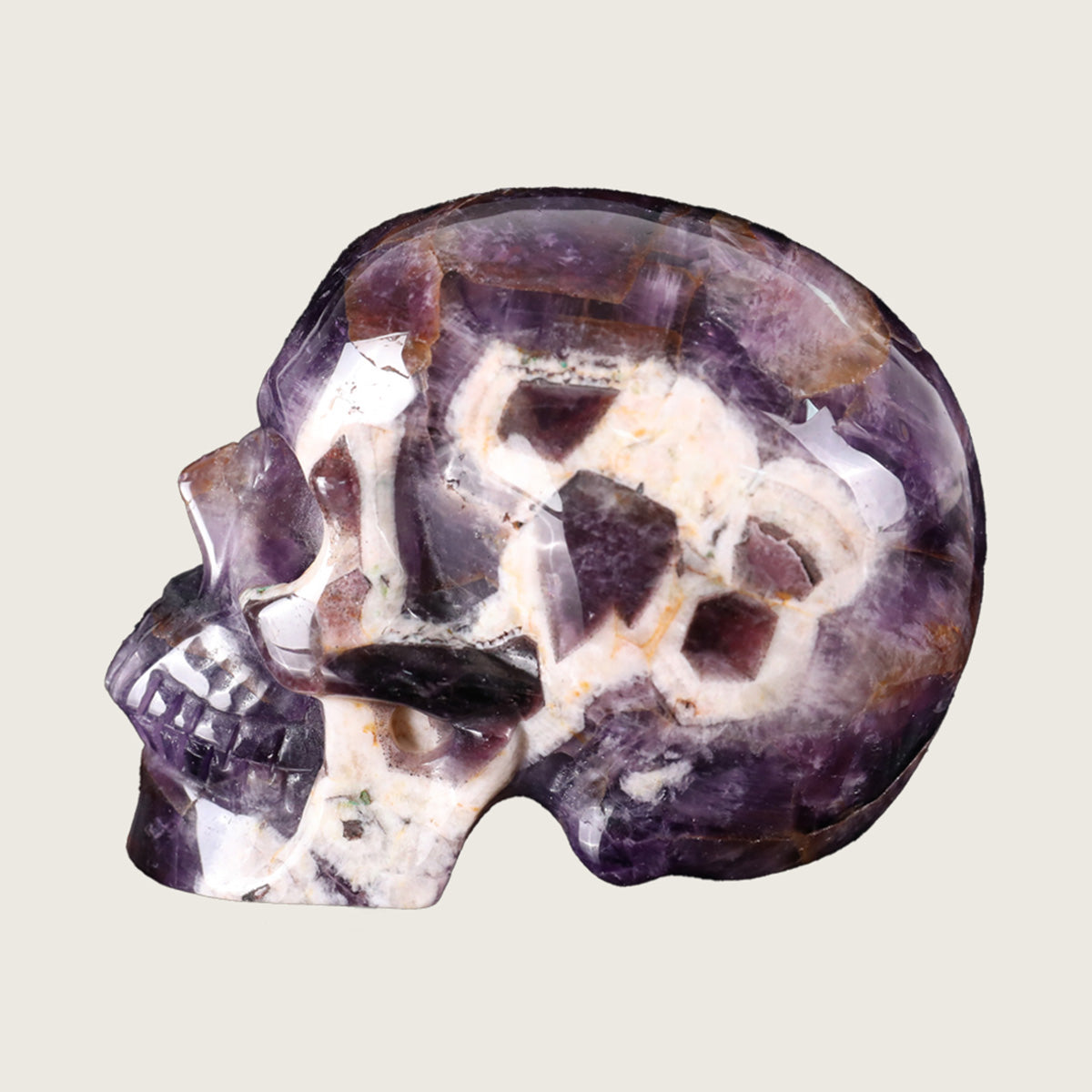 3.0" Dream Amethyst Crystal Skull Carving  #SKH30044