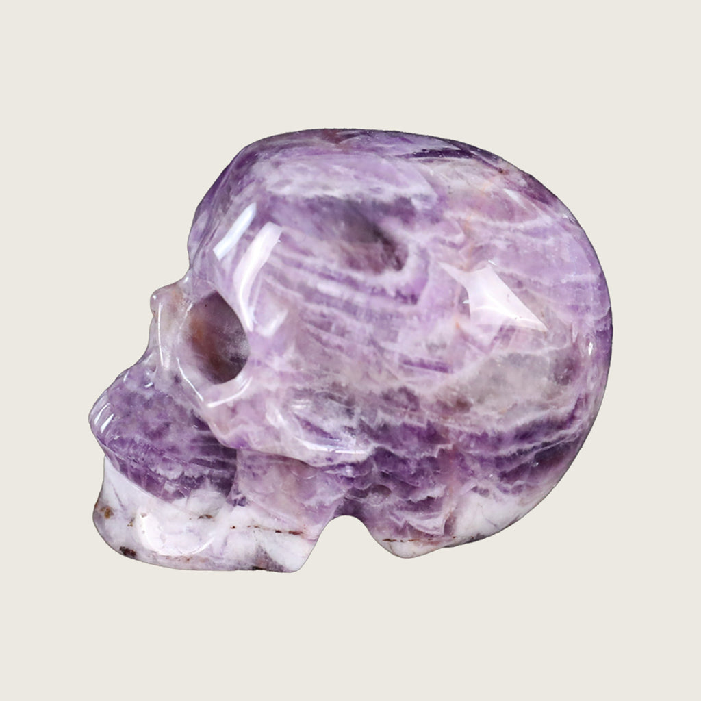 2.2" Amethyst Crystal Skull Carving  #SKH22067