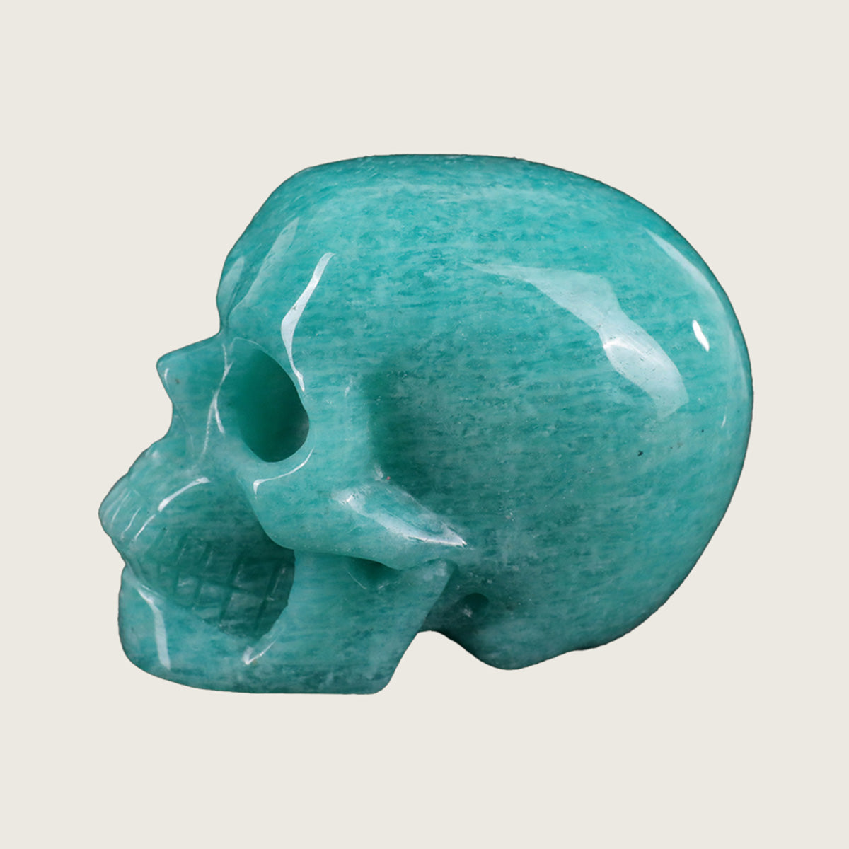 2.2" Amazonite Crystal Skull Carving  #SKH22034