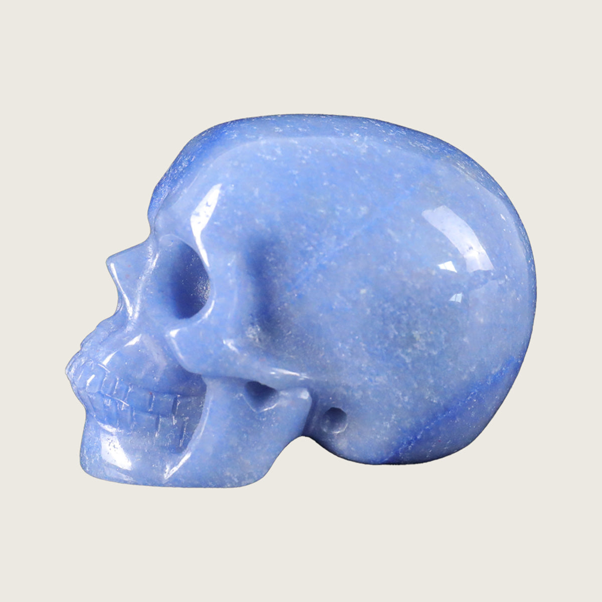 2.2" Blue Aventurine Crystal Skull Carving  #SKH22060