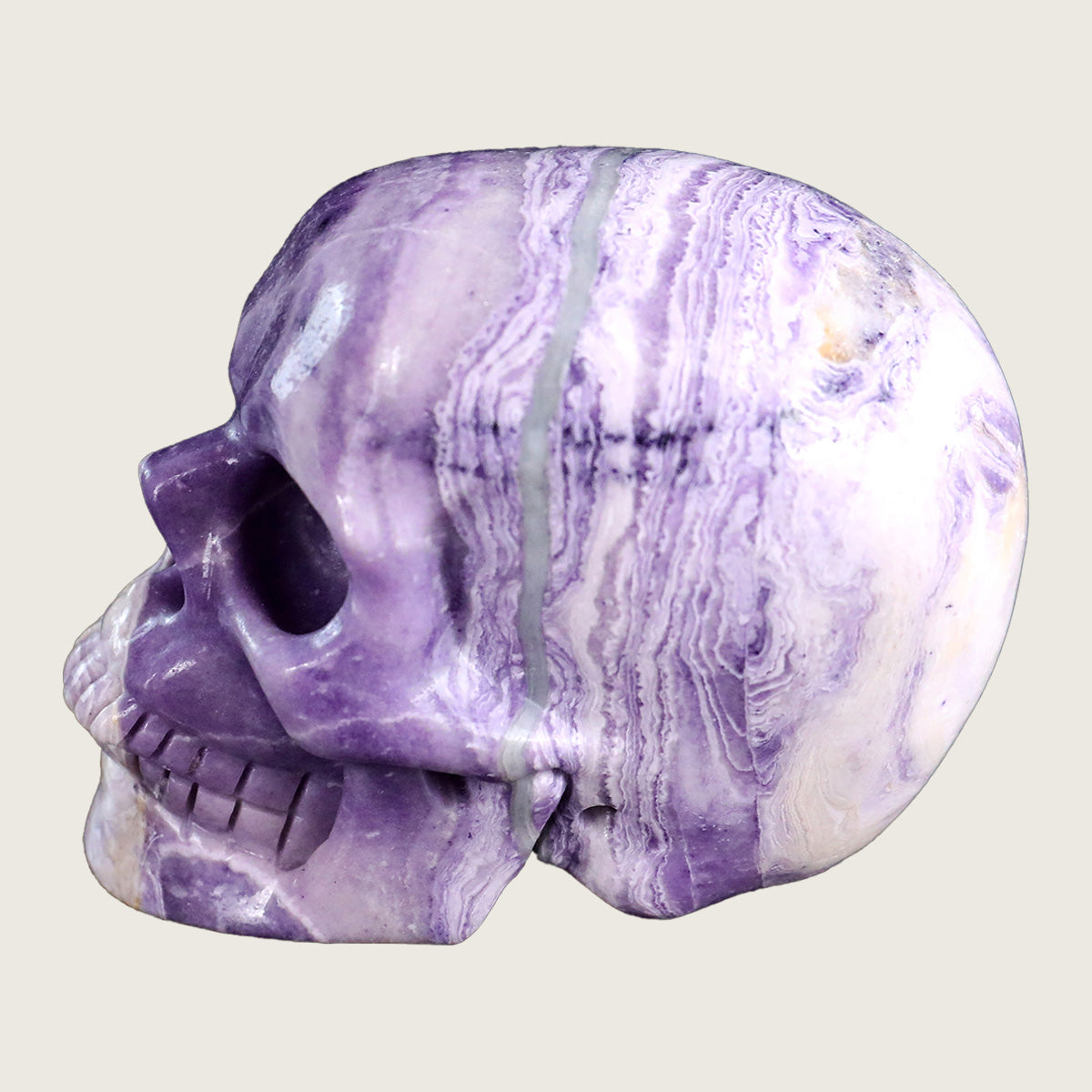 3.0" Purple Malachite Crystal Skull Carving  #SKHPM3001