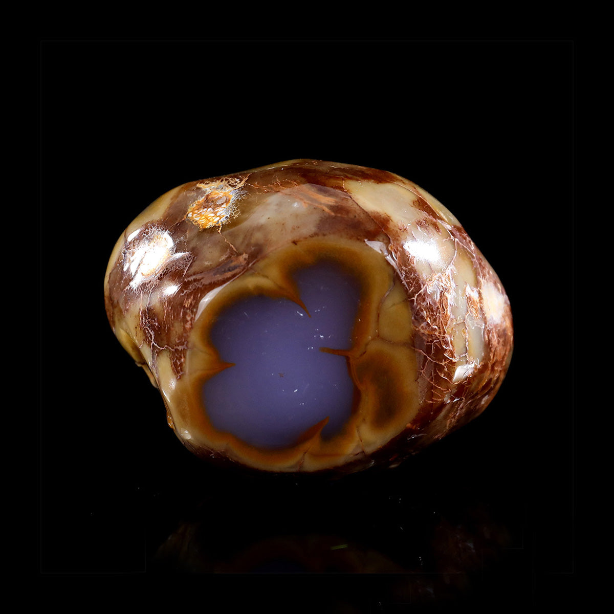 3.6" Blue Chalcedony Crystal Vase Carving  #CHA0037