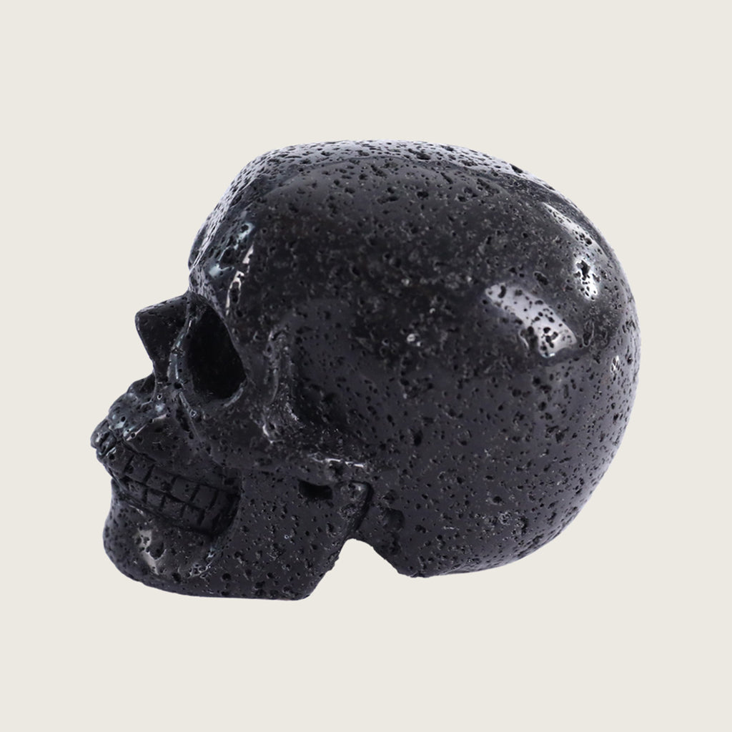 3.0" Hot Lava Stone Agate Crystal Skull Carving  #SKH30066