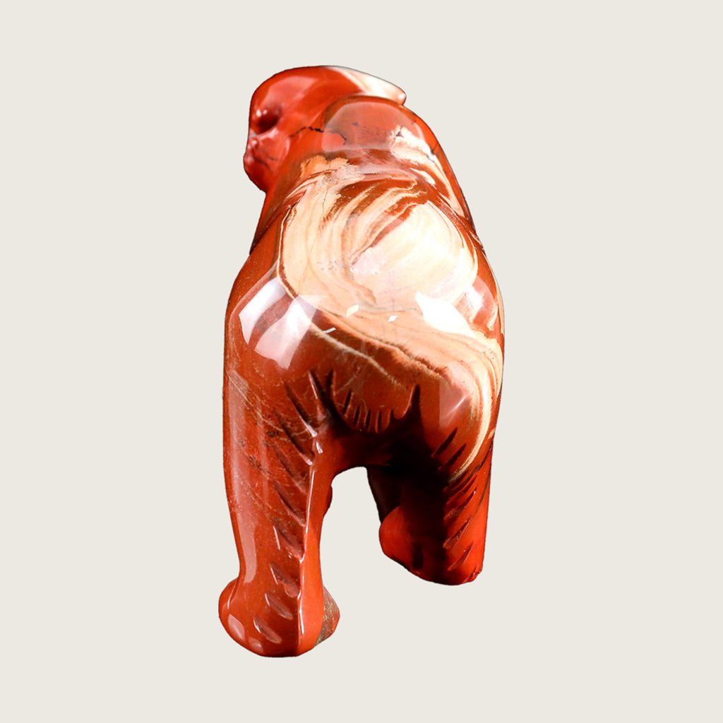 7.1" Red Jasper Polar Bear Carving  #CTC0023